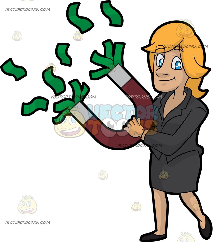 901x1024 A Woman Holding A Money Magnet