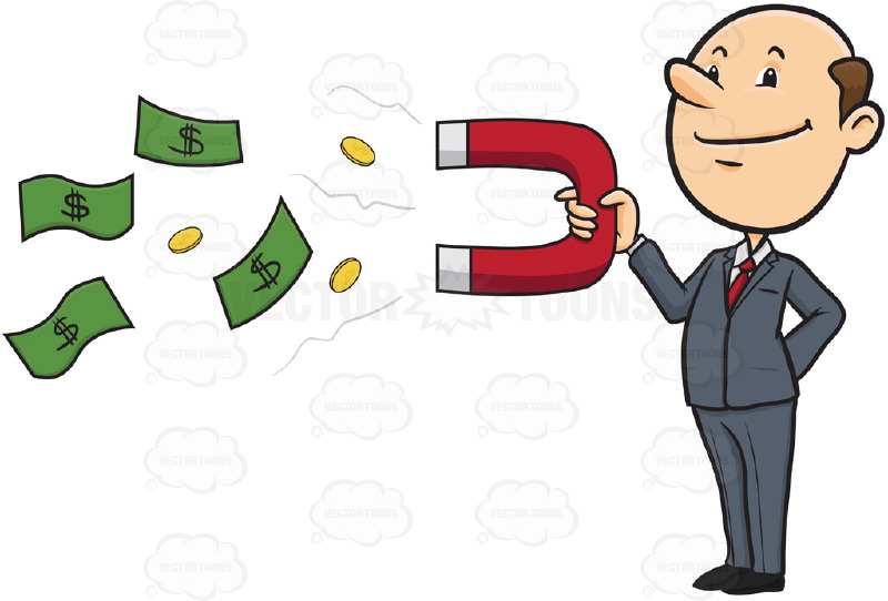 800x542 Man In Business Suit Stands Holding Red Magnet In One Hand