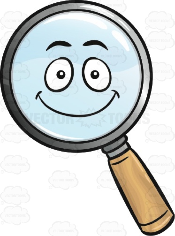 593x800 Happy Magnifying Glass Emoji Cartoon Clipart