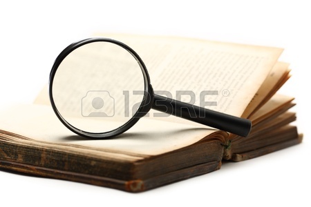 450x300 Magnifying Glass And Old Book Stock Photo, Picture And Royalty