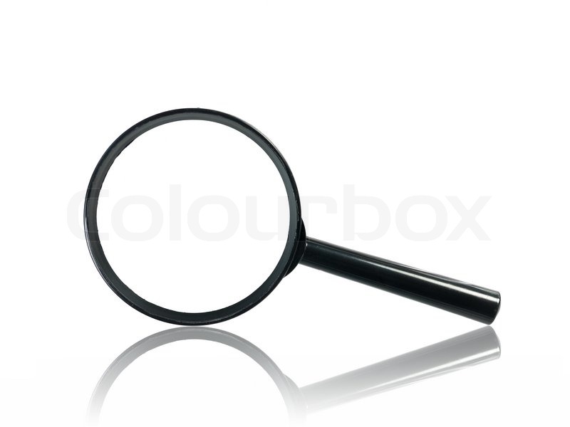 800x600 A Magnifying Glass Isolated Against A White Background Stock