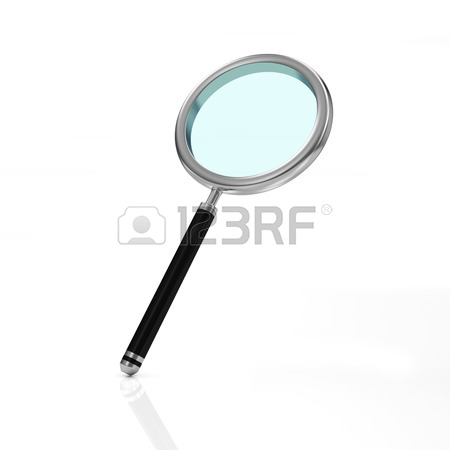 450x450 Magnifying Glass Enlarging Part Of 3d Word Detail In Red