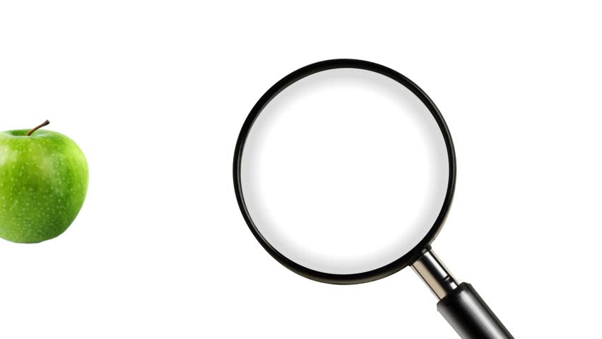 852x480 Magnifying Glass Isolated On White Background Stock Footage Video