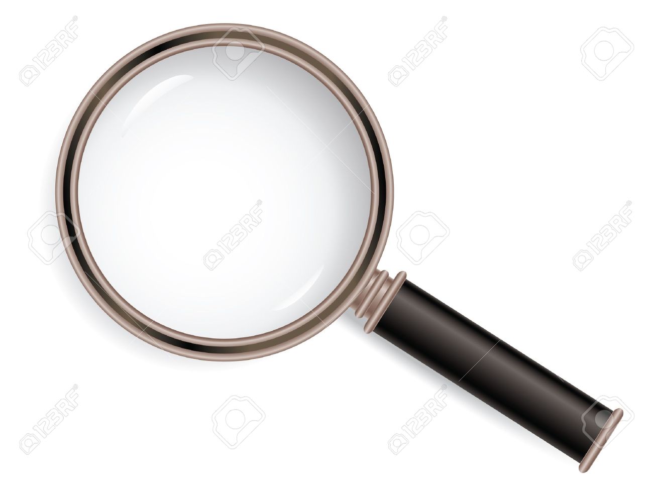 1300x1004 Old Style Magnifier Glass Isolated On White Background Royalty