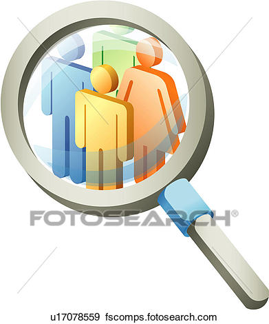 391x470 Clip Art Of Magnifying Glass U17078559