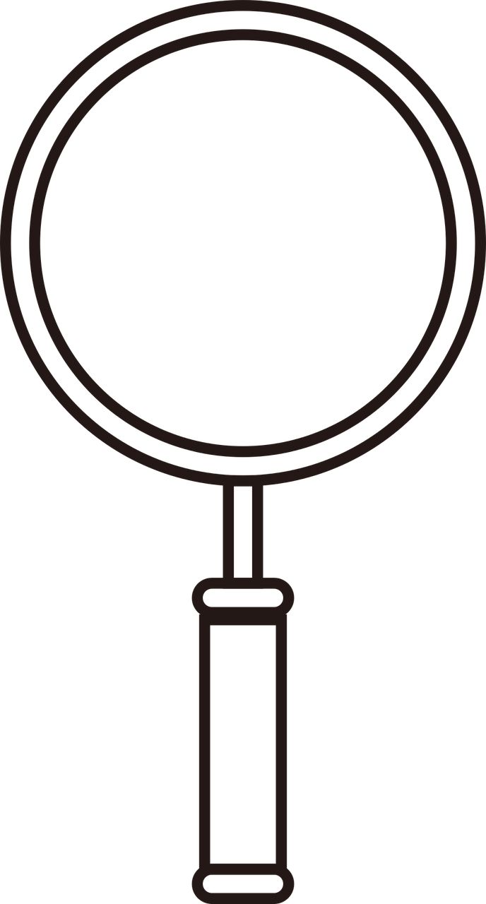688x1280 Black Clipart Magnifying Glass 2495385