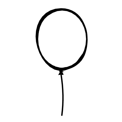 500x500 Balloon Clipart Black And White