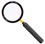 150x146 Transparent Magnifying Glass On Gray Background Royalty Free