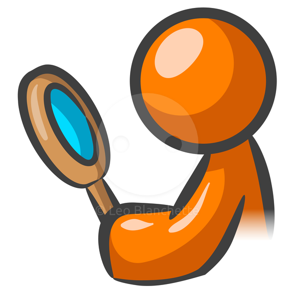 590x590 Detective Clipart 63024 Orange Man Magnifying