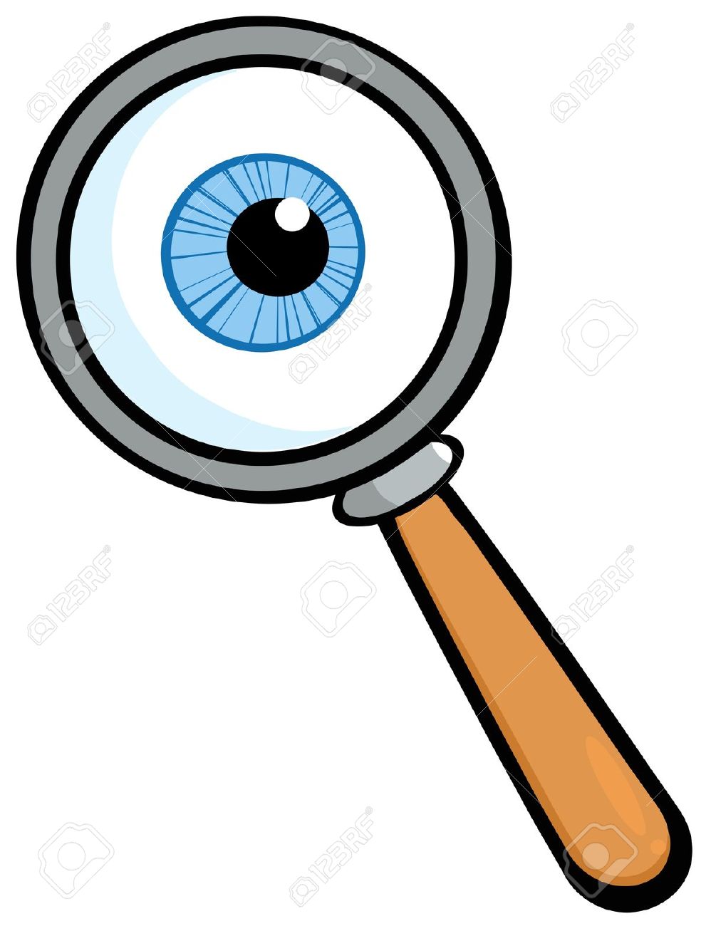 998x1300 Looking Through Magnifying Glass Clipart