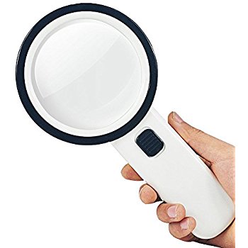 350x350 Led Magnifying Glass 10x + 5x Illuminated 2 Lens Set