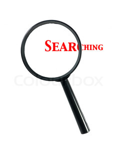 240x320 A Magnifying Glass Isolated Against A White Background Stock