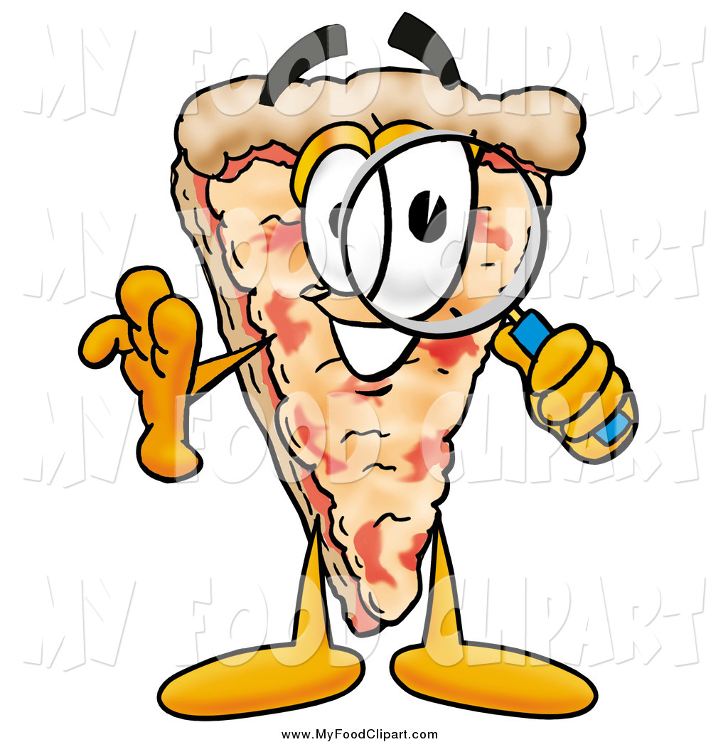 1024x1044 Food Clip Art Of A Pizza Mascot Looking Through A Magnifying Glass