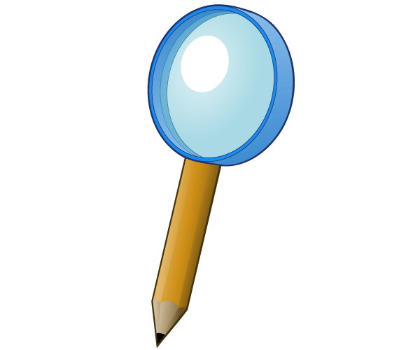600x500 Magnifying Glass With Pencil Vector Art 123freevectors