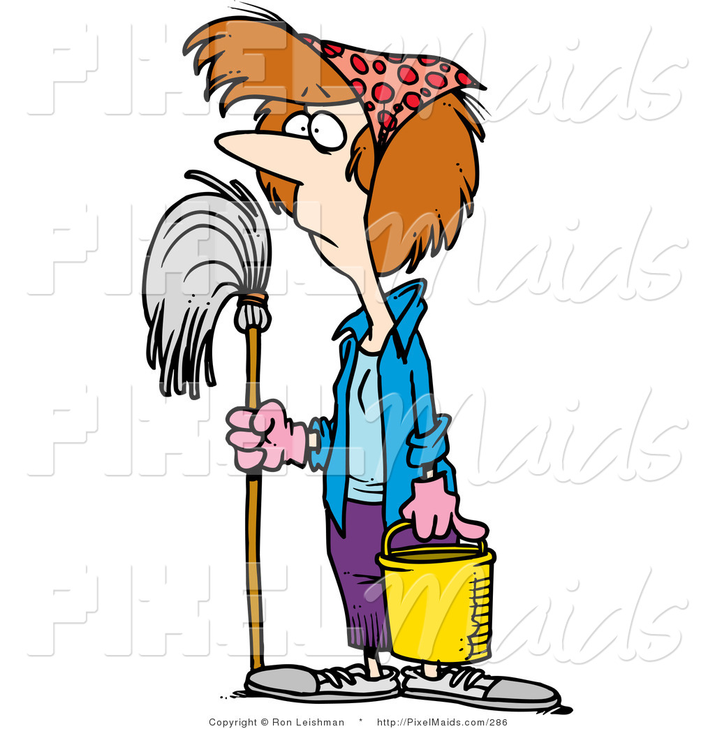1024x1044 Clipart Of A Spring Cleaning Housewife By Toonaday