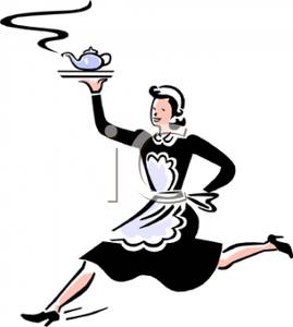 269x300 Art Image A Maid With A Teapot On A Serving Tray