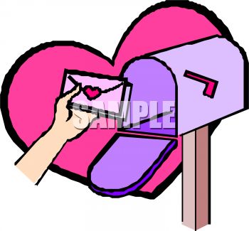 350x325 Royalty Free Clip Art Image Person Putting A Love Letter In A Mailbox
