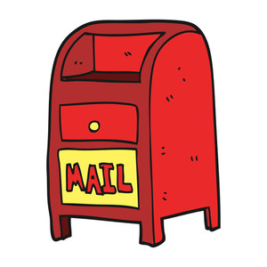 300x300 Freehand Drawn Cartoon Mail Box Royalty Free Stock Image