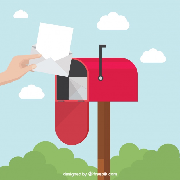 626x626 Background Of Person Picking Up Letter Of Mailbox Vector Free