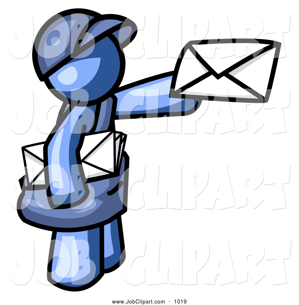 1024x1044 Job Cliprt Of Blue Mail Package Delivery Man Delivering