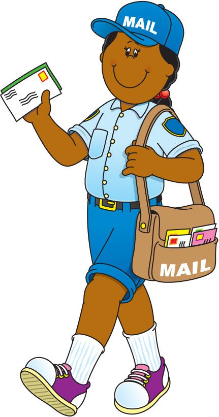 431x821 Mail Person Clip Art