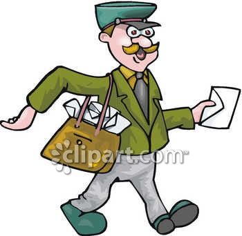 350x342 Mailman Delivering The Mail