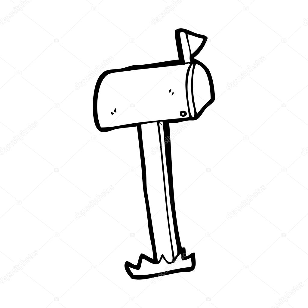 1024x1024 Retro Mailbox Cartoon Stock Vector Lineartestpilot