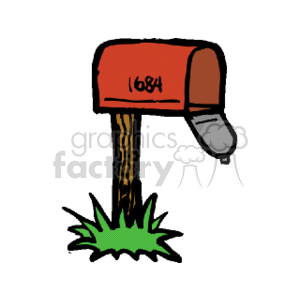300x300 Royalty Free Red Empty Mailbox 149467 Vector Clip Art Image