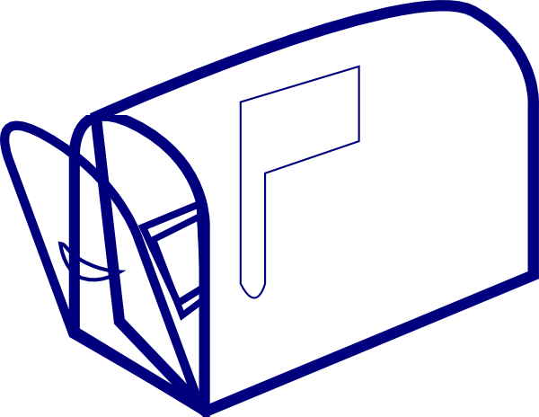 600x464 Blue Clear Mailbox Clip Art