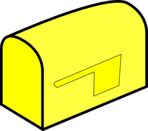 298x264 Yellow Mailbox Clip Art