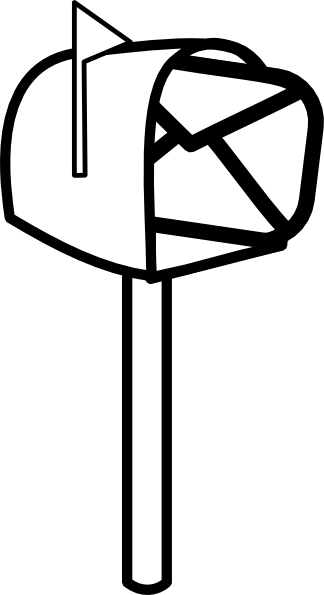 324x595 Mailbox With Mail Clip Art