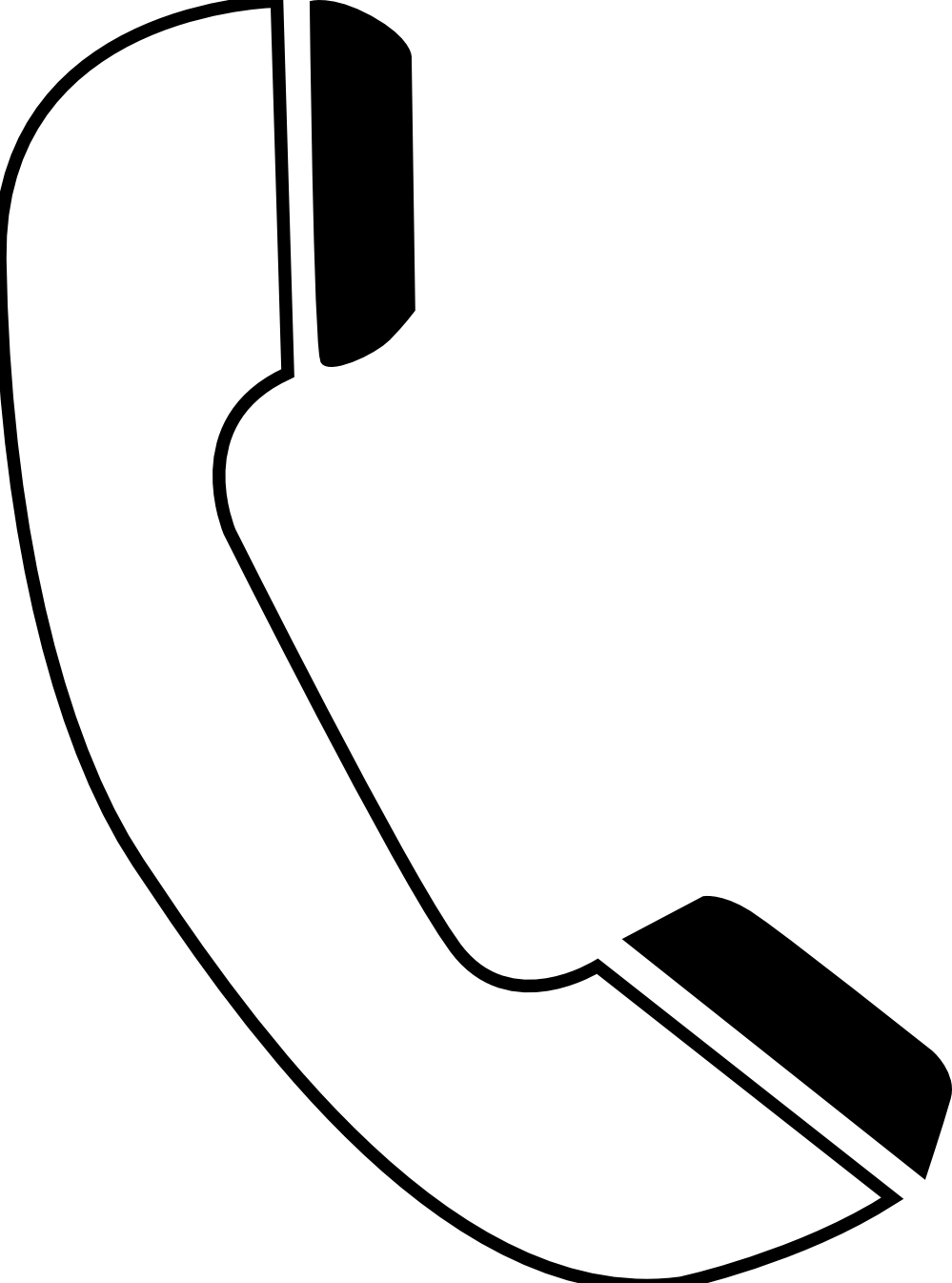 999x1346 Phone Black And White Clipart