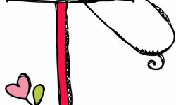 250x150 Valentine Card Clipart Black And White Letters Example