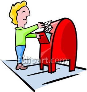 284x300 Person Putting Mail Inside A Drop Off Mailbox