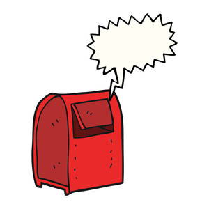 300x300 Freehand Drawn Cartoon Mailbox Royalty Free Stock Image