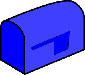 298x264 Blue Mailbox Clip Art