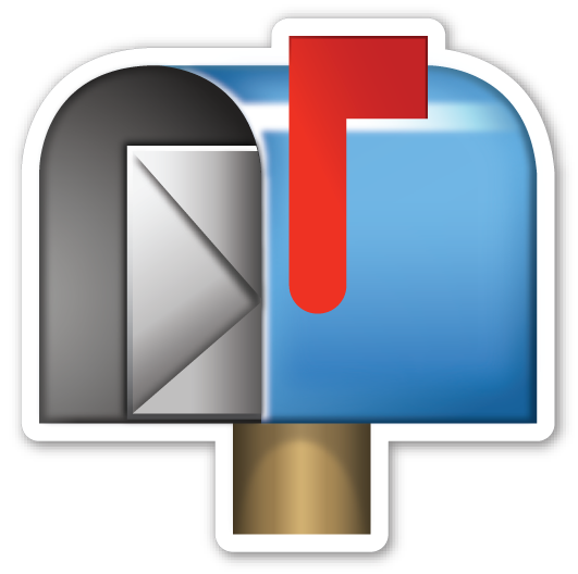 531x528 Open Mailbox With Raised Flag