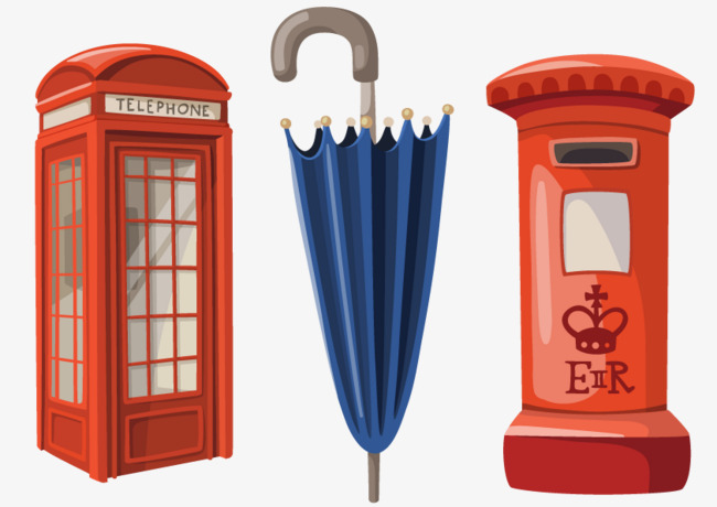 650x460 British Phone Booth Vector Mailbox, United Kingdom, Mailbox