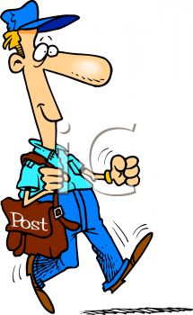 215x350 Royalty Free Clip Art Image Postman Delivering The Mail