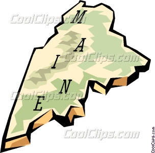 304x300 Maine State Map Vector Clip Art