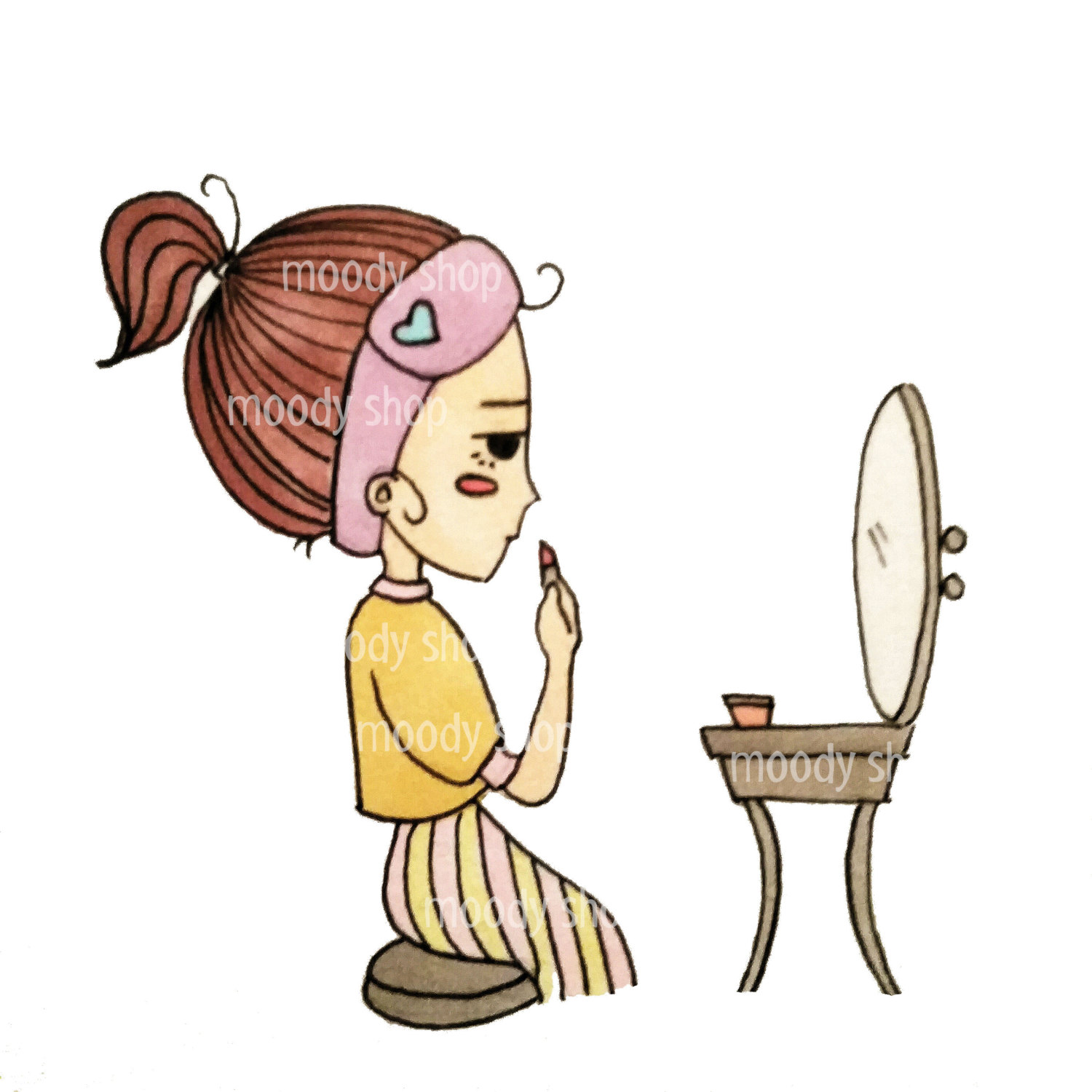 1500x1500 Putting On Makeup Clipart