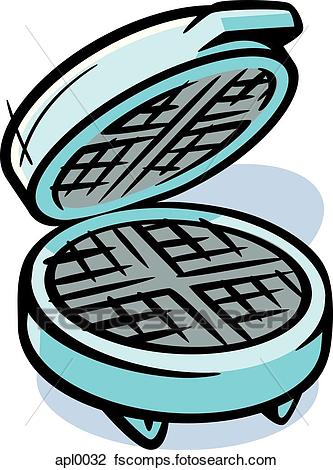 333x470 Clip Art Of Drawing Of A Waffle Maker Apl0032