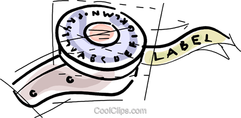 480x236 Label Maker Royalty Free Vector Clip Art Illustration Vc107235