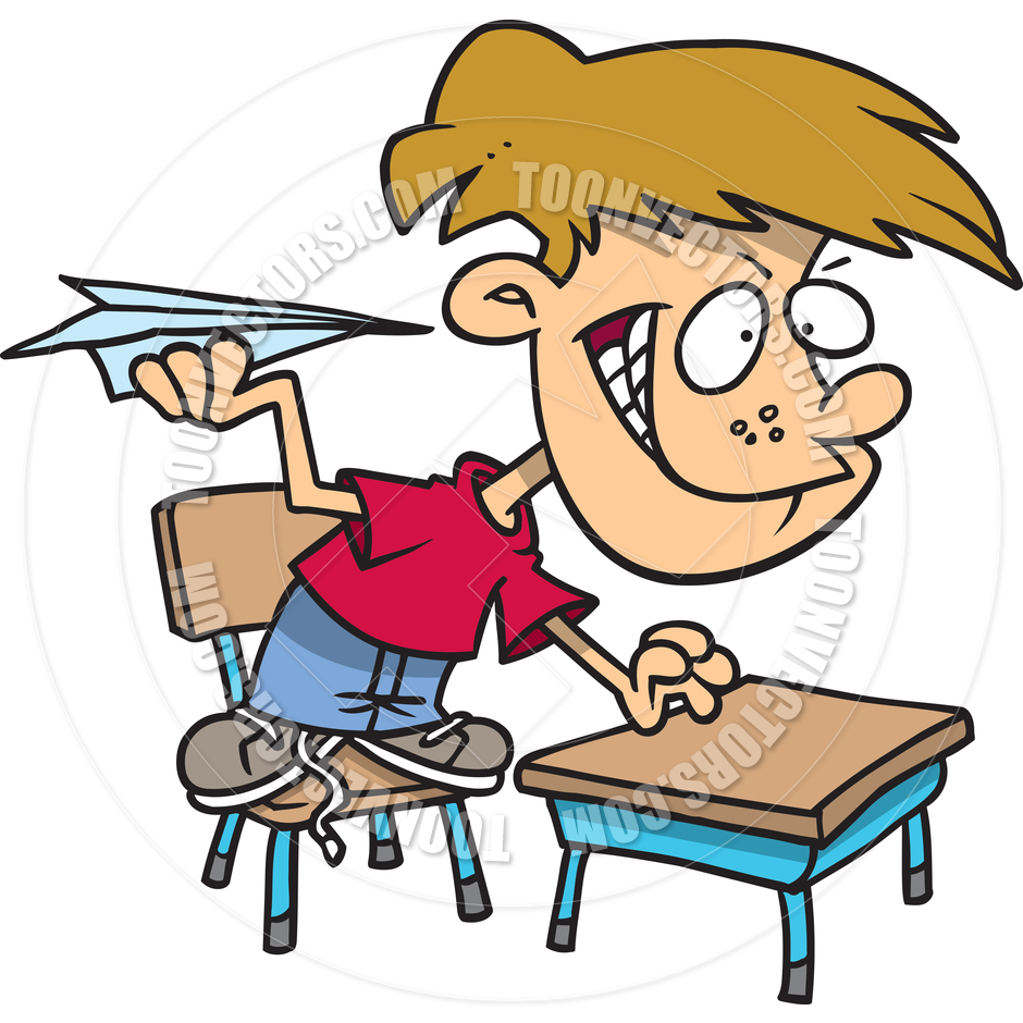 940x940 Cartoon Classroom Troublemaker By Ron Leishman Toon Vectors Eps