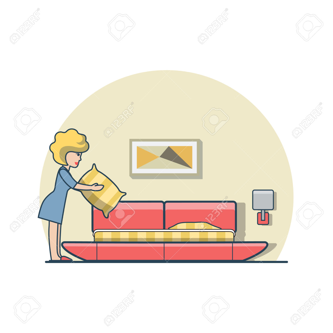 1300x1300 Pillow Clipart Bed Making
