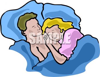 350x268 Royalty Free Clip Art Image Couple Snuggling In Bed After Lovemaking