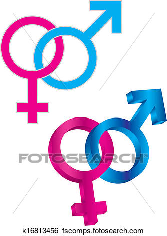 333x470 Clip Art Of Male And Female Gender Symbol Intertwined K16813456