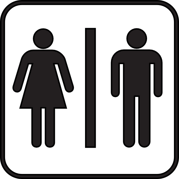 600x600 Woman Man Bathroom Clip Art