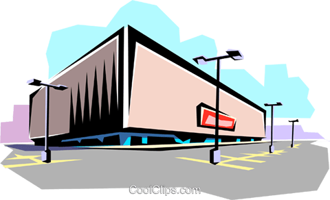 480x292 Shopping Center Royalty Free Vector Clip Art Illustration