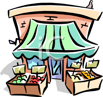 350x329 Place Clipart Supermarket Building